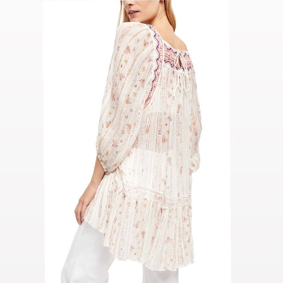 Free People Boho Tunic Dress, Ivory Dance Magic, Size S New w/Tag Retail $148.00 - Picture 3 of 10